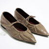 Leather Ballerinas Taupe