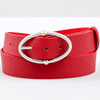 Leather Look Belt, Oval Buckle