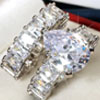 Ins Top Sell Wedding Rings Sparkling Luxury Jewelry 