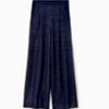 Wide-Leg Trousers In Linen Blend With Darts